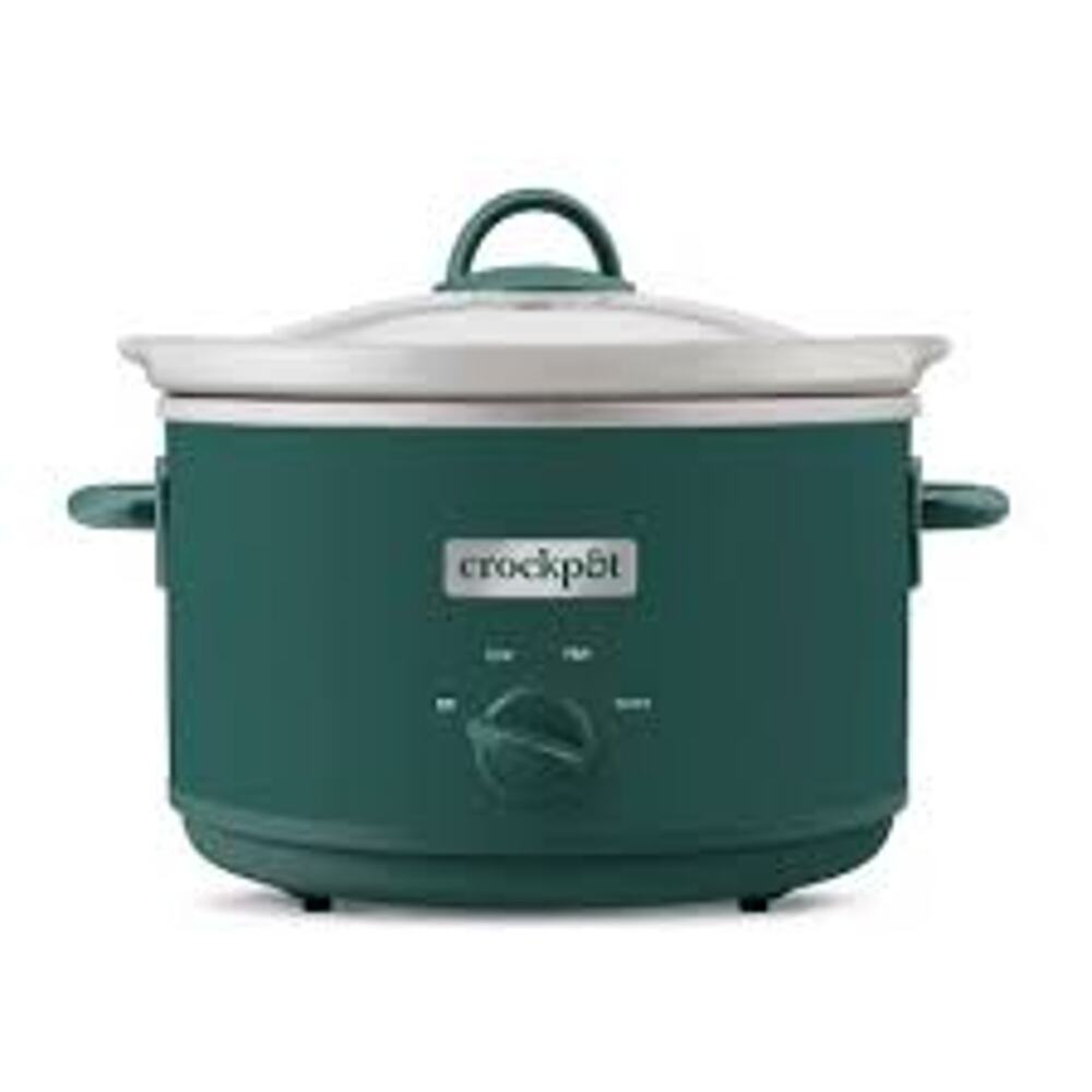 Crock-Pot Classic 4.5 Qt Round Slow Cooker 3 Settings,Green Open Box